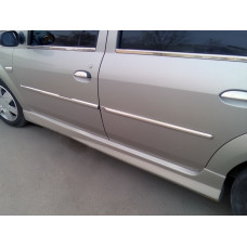 Боковые пороги (грунтованные под покраску) для Dacia Logan I 2008-2012 гг