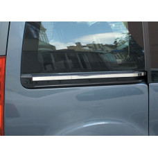 Молдинги из нержавеющей стали для сдвижных дверей (2 шт.) OmsaLine - Итальянская Нержавейка для Peugeot Partner Tepee 2008-2018 гг