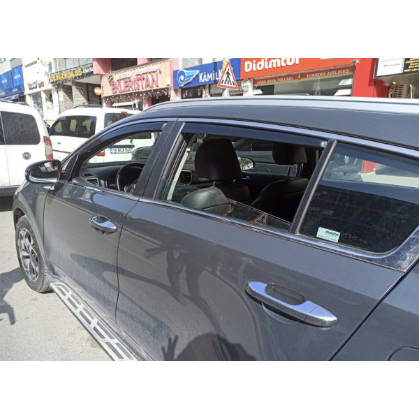 Вставные дефлекторы окон (Esa, 4 шт) для Kia Sportage 2015-2021 гг