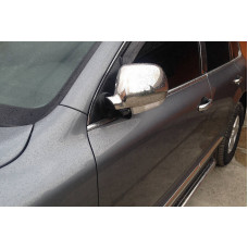 Накладки на Зеркала 2003-2007 (2 шт., Нержавейка) Carmos - Турецкая Нержавеющая Сталь для Volkswagen Touareg