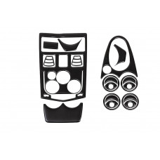 Накладки на панель приборов (Вариант 2) Черный для Lada Largus 2012- гг