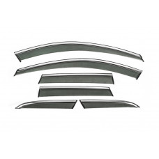 Вітровики з хромованим молдингом Niken Luxury (6 шт) для Volvo XC60 2017- рр