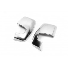 Накладки на Зеркала Серый Мат (2 шт., Пластик) для Ford Custom 2013-2022 гг