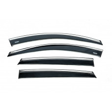 Ветровики с хромированным молдингом (4 шт, Niken) для MG ZS 2017- гг