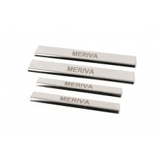 Накладки на пороги Carmos (4 шт., нержавейка) для Opel Meriva 2002-2010 гг