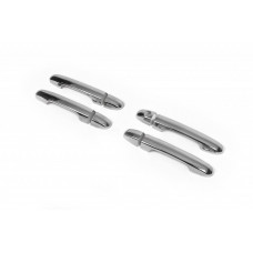 Хромированные Накладки на Ручки (4 шт., Нержавейка) OmsaLine - Итальянская Нержавейка для Kia Ceed 2007-2012 гг