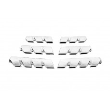 Хромированные накладки на решетку (6 шт) Carmos - Турецкая Нержавеющая Сталь для Renault Clio V 2019- гг