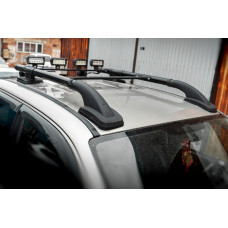 Рейлинги Black Shark (с поперечинами) для Volkswagen Amarok 2010-2022 гг