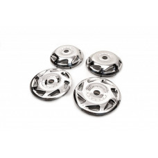 Колпаки из нержавеющей стали OEM (2-кольцевые, 4 шт) для Volkswagen Crafter 2006-2016 гг