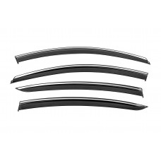 Вітровики з хромованим молдингом Niken Luxury (SD/HB, 2013-2017, 4 шт) для Opel Insignia рр