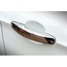 Хромированные Накладки на Ручки (4 шт., Нержавейка) Без чипа, OmsaLine - Итальянская Нержавейка для Ford Kuga 2008-2013 гг