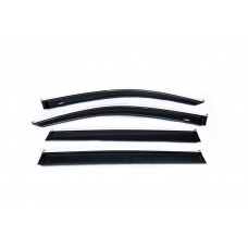 Ветровики с хромированным молдингом (4 шт, HIC) для Volkswagen Tiguan 2016-2023 гг