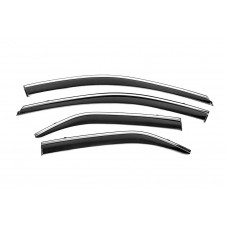 Ветровики с хромированным молдингом Niken Luxury (2011-2018 EU / 2011-2014 USA, 4 шт) для Toyota Camry 2011-2018 гг