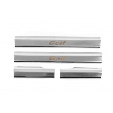 Накладки на внутрішні пороги Carmos (4 шт, нерж) для Volkswagen Golf 6 2008-2014 рр