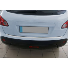 Накладка на задний бампер OmsaLine (нержавейка) Глянец, -20252 База для Nissan Qashqai 2007-2010 гг