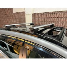 Поперечины на интегрированные рейлинги с замком Wizard V2 (2 шт) 115см, серые для Hyundai Tucson TL 2016-2021 гг