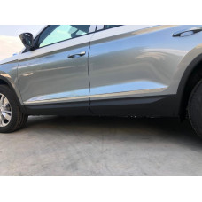 Широкий дверной молдинг Carmos нержавейка для Skoda Kodiaq 2016-2023 гг
