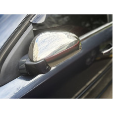 Накладки на Зеркала (2 шт., Нержавейка) OmsaLine - Итальянская Нержавейка для Opel Vectra C 2002-2008 гг