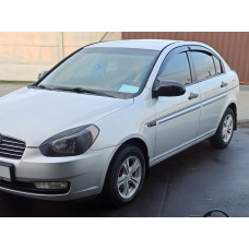 Накладки на дзеркала BMW-Style (2 шт) для Hyundai Accent 2006-2010 рр