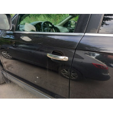 Хромированные Накладки на Ручки (4 шт., Нержавейка) OmsaLine, без кнопки для Ауди Q7 2005-2015 гг