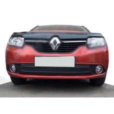 Зимняя нижняя накладка на решетку радиатора (2013-2017) глянцевая для Renault Sandero