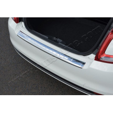Накладка на задний бампер 3D/Cabrio (OmsaLine, нержавейка) для Fiat 500/500L 2013-2022 гг
