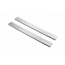 Накладки на пороги из нержавеющей стали (Omsa, 2 шт.) для Peugeot Expert 2007-2016 гг