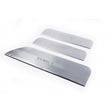 Накладки на пороги Carmos (3 шт, нержавейка) для Hyundai H200, H1, Starex 1998-2007 гг