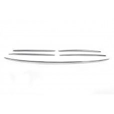 Хромированные накладки на рамку решетки радиатора (2002-2006, 5 частей, нержавейка) Carmos - Турецкая Нержавеющая Сталь для Mercedes Sprinter W901/902/903/904/905