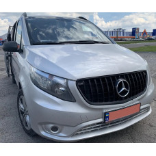 Передняя решетка GT Panamericana Черная (2014-2023 для Vito W447) для Mercedes Vito/V-class W447 2014- гг