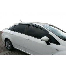 Ветровики на окна (4 шт., Sunplex Sport) для Fiat Linea 2006-2018 гг