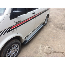 Боковые Подножки Rainbow (2 шт., Алюминий) Короткая База для Volkswagen T5 2010-2015 гг