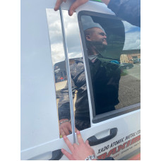 Накладки на дверные стойки из нержавеющей стали (4 шт) для Ford Connect 2006-2009 гг