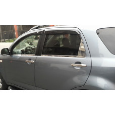 Накладка на ветровик (2 шт, нержавейка) для Daihatsu Terios 2006-2017 гг