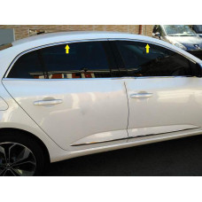 Верхние молдинги окон нержавейка 6шт Sedan OmsaLine - Итальянская Нержавейка для Renault Megane IV 2016-2025 гг