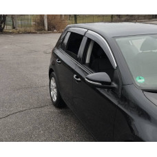 Вітровики з хромованим молдингом (4 шт., Sunplex Chrome) для Volkswagen Golf 5 2003-2009 рр