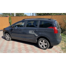 Рейлинги OmsaLine Solid (2 шт, черные) для Peugeot 5008 2009-2016 гг