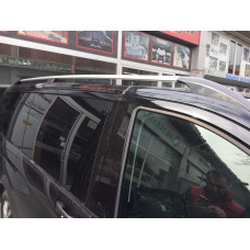 Рейлинги Хром ELITE (Пластиковая Ножка) Короткая База (Compact) для Mercedes Viano 2004-2014 гг