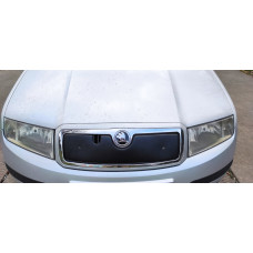 Зимняя накладка на решетку радиатора Глянцевый для Skoda Fabia 2000-2007 гг