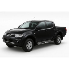 Боковые пороги B53T1930 (2 шт., нержавейка) для Mitsubishi L200 2006-2015 гг