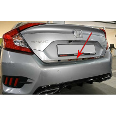 Накладка на багажник нержавейка Carmos - Турецкая Нержавеющая Сталь для Honda Civic Sedan X 2016-2021 гг