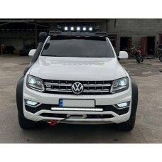 Козырек лобового стекла под багажник DAKAR (LED) для Volkswagen Amarok 2010-2022 гг