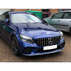 Передня решітка Panamericana GT (для Avantgarde/AMG-Line/C43 AMG) 2014-2018, без камери для Mercedes C-сlass W205 рр