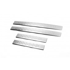 Накладки на пороги Libao (4 шт, нерж) для Geely Emgrand X7 2011- рр