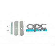 Металлический шильдик на решетку OPC Line (Хром-2025Синий) для Opel