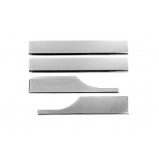 Накладки на внутрішні пороги (без напису, сталь) 3 штуки для Volkswagen Caddy 2010-2015 рр