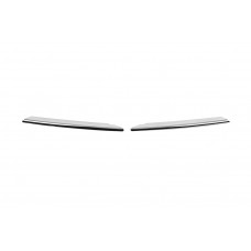 Накладки на противотуманки OmsaLine (2 шт., нерж) для Honda Civic Sedan X 2016-2021 рр