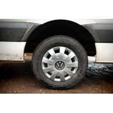 Серые колпаки ABS (1-штампованные, комплект 4 шт) для Volkswagen Crafter 2006-2016 гг