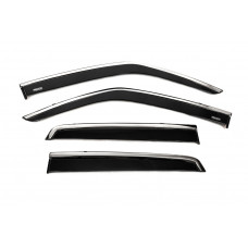 Вітровики з хромованим молдингом (4 шт, Niken) для Nissan Juke 2010-2019 рр