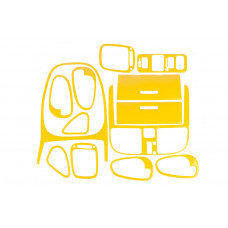 Накладки на панель 1999-2003 (жовтий колір) для Mitsubishi Carisma рр